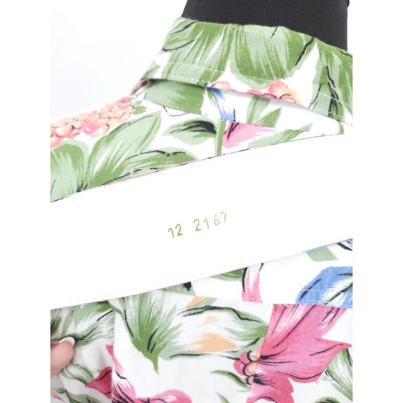 VTG 80s Carol Anderson Pink Blue Yellow Floral Button Front Midi Dress Size 12 - Picture 12 of 12